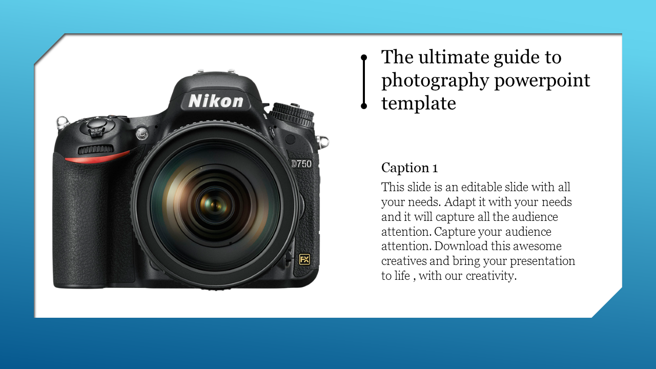 Photography PowerPoint Template With Camera Image